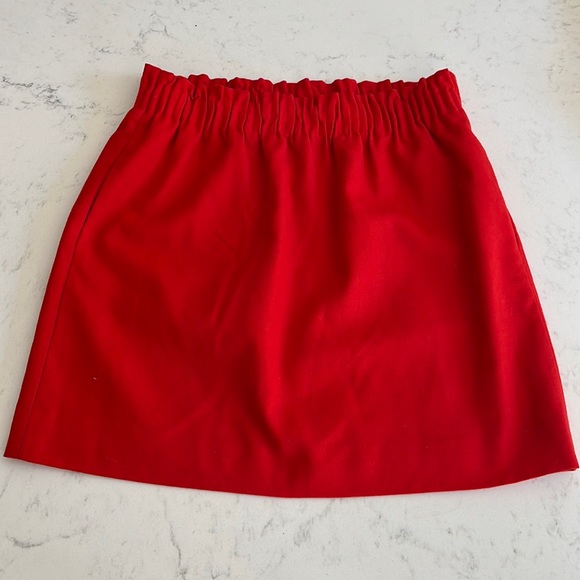 J. Crew Dresses & Skirts - J Crew Red Mini skirt with pockets wool size 4